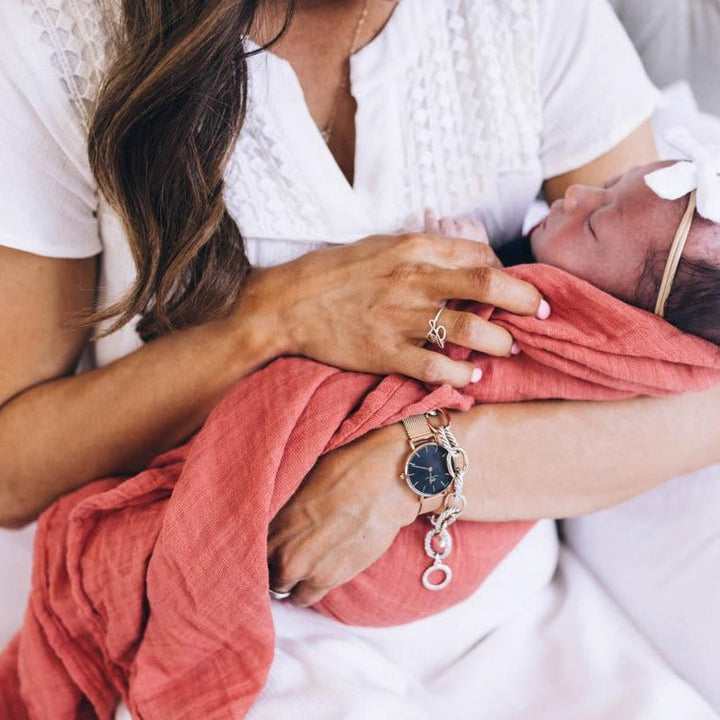 Little Unicorn Cotton Muslin Swaddle Blanket 3 Pack | Midnight Rose