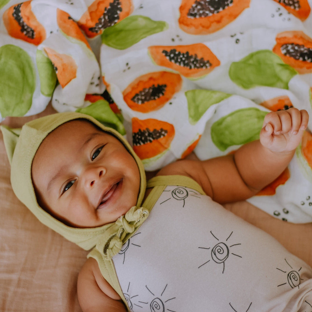 Little Unicorn Cotton Muslin Swaddle Blanket | Papaya
