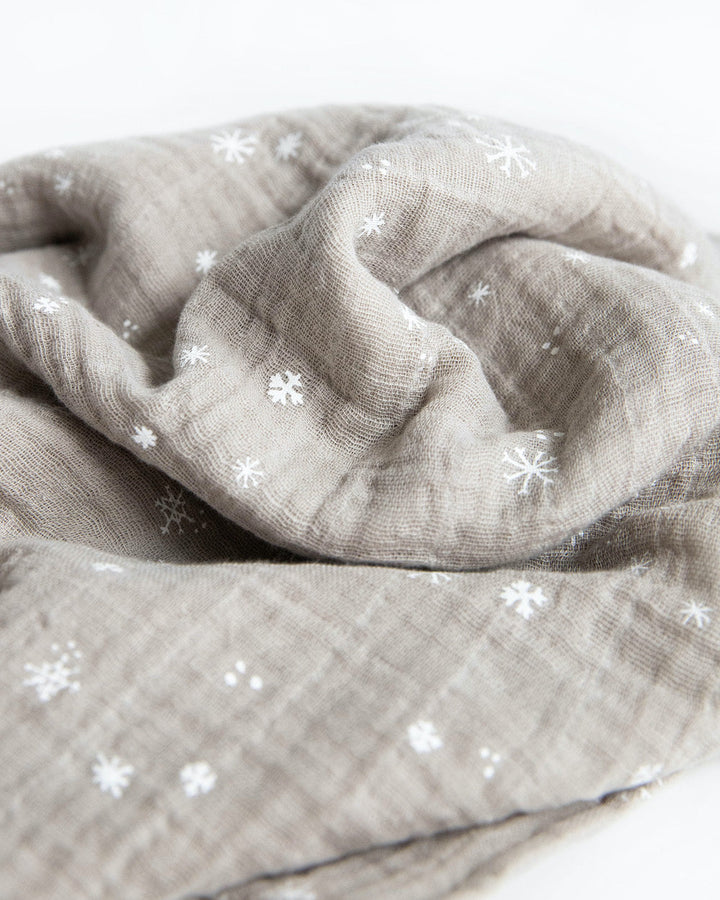 Little Unicorn Cotton Muslin Swaddle Blanket | Snow Flurries