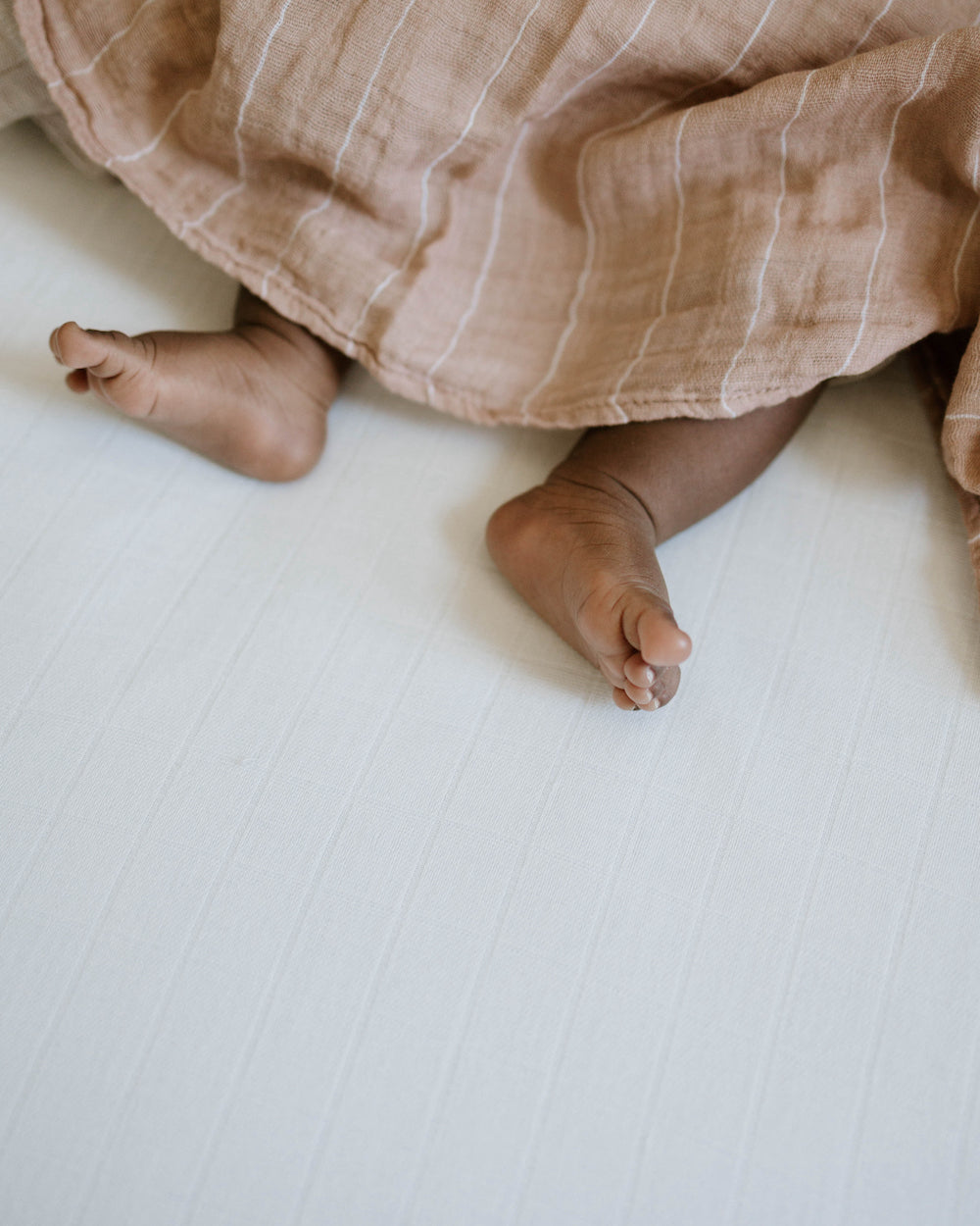 Little Unicorn Organic Cotton Muslin Crib Sheet | White