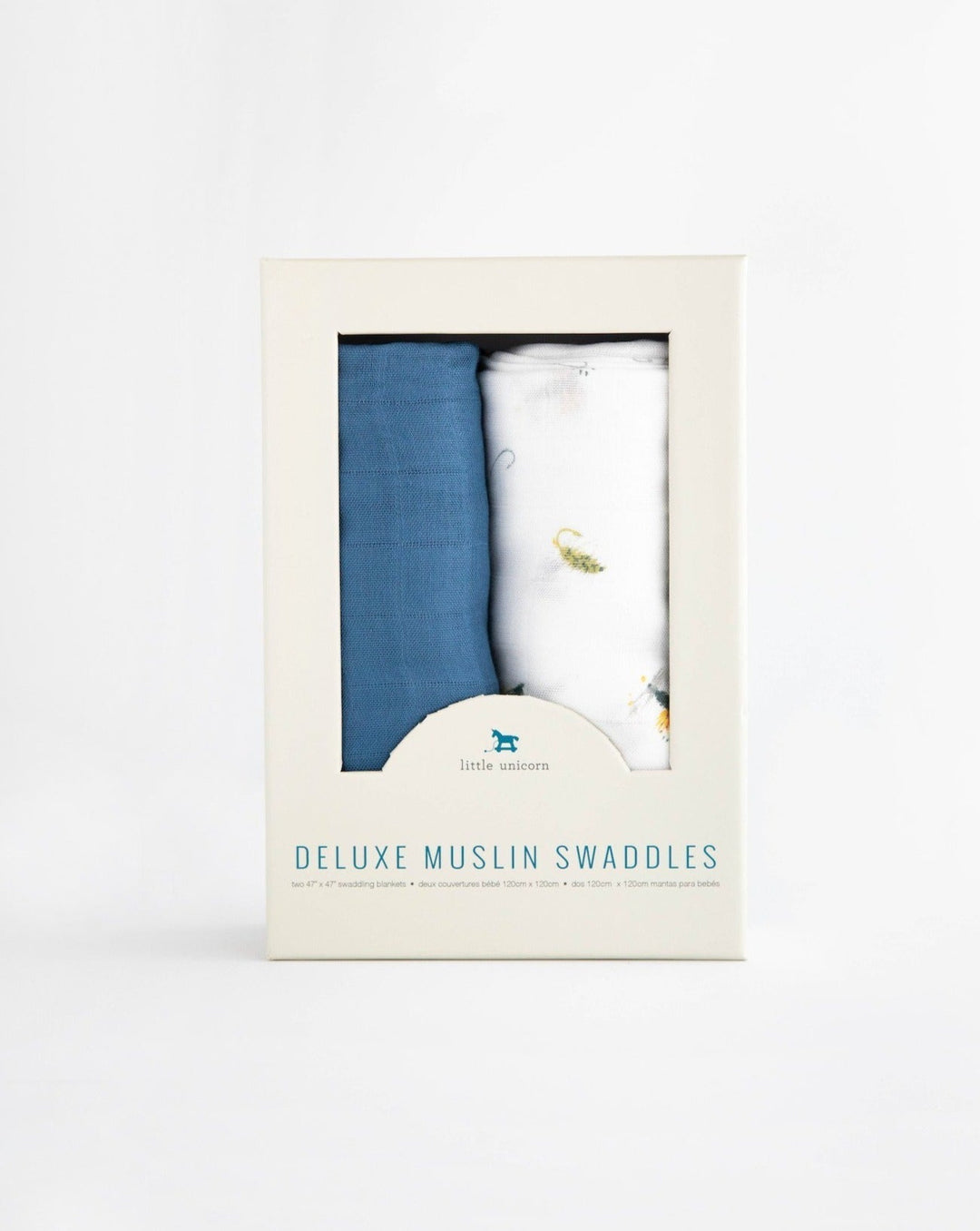 Little Unicorn Deluxe Muslin Swaddle Blanket 2 Pack | Gone Fishing 2
