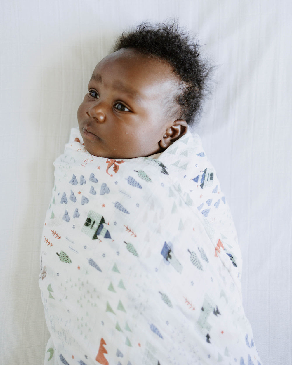 Little Unicorn Organic Cotton Muslin Crib Sheet | White