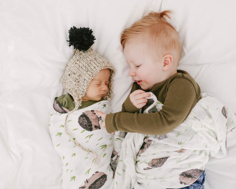 Little Unicorn Deluxe Muslin Swaddle Blanket | Hedgehog