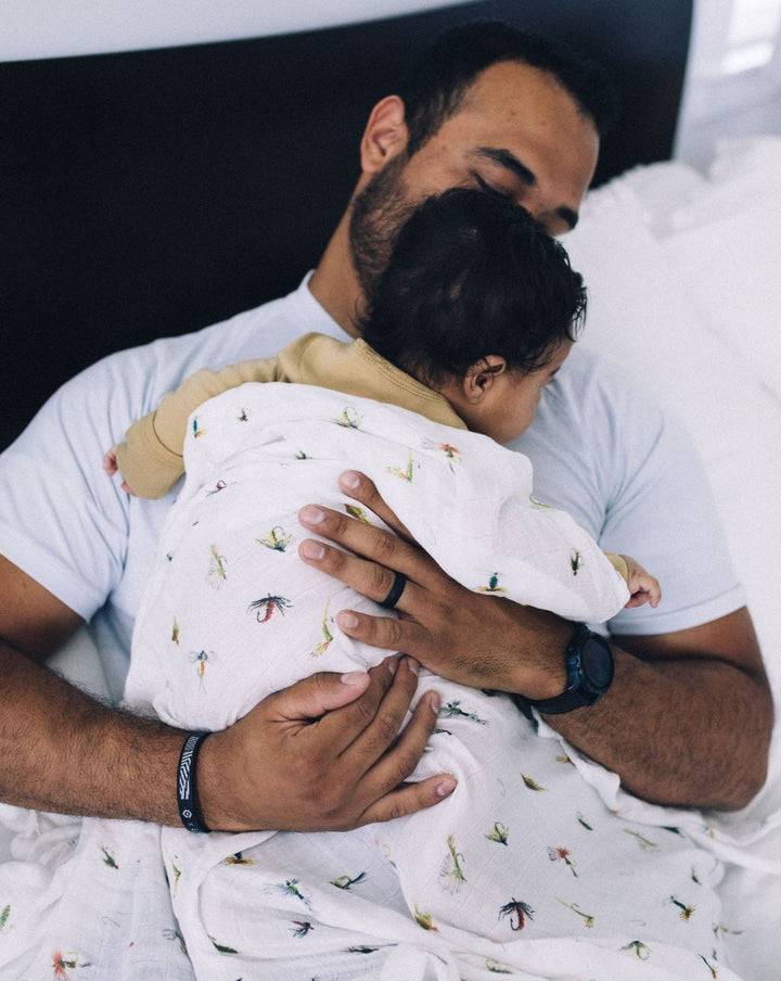 Little Unicorn Deluxe Muslin Swaddle Blanket 2 Pack | Gone Fishing 2