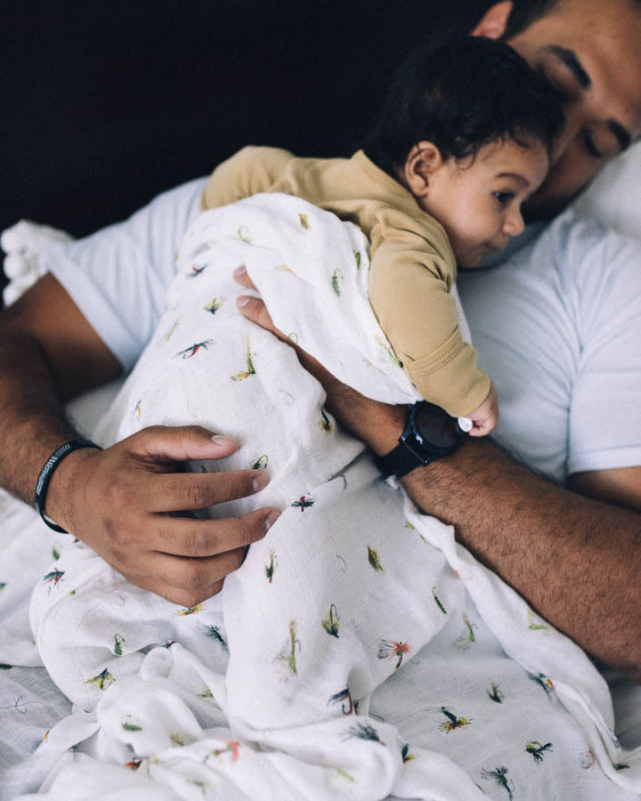 Little Unicorn Deluxe Muslin Swaddle Blanket | Gone Fishing