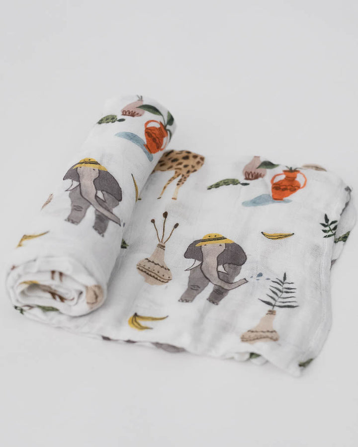 Little Unicorn Deluxe Muslin Swaddle Blanket | Safari Social