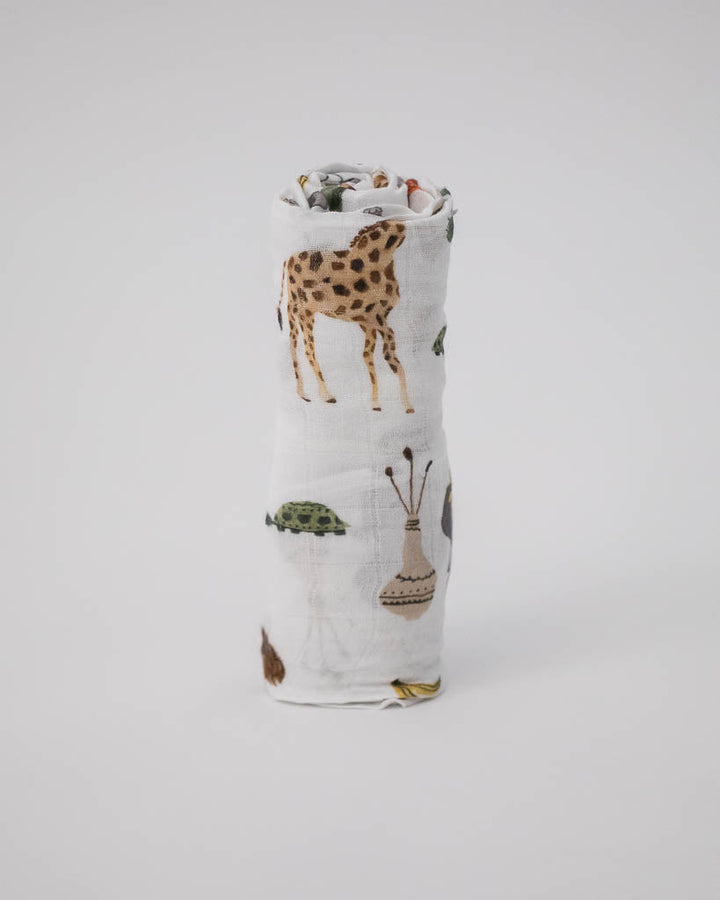 Little Unicorn Deluxe Muslin Swaddle Blanket | Safari Social