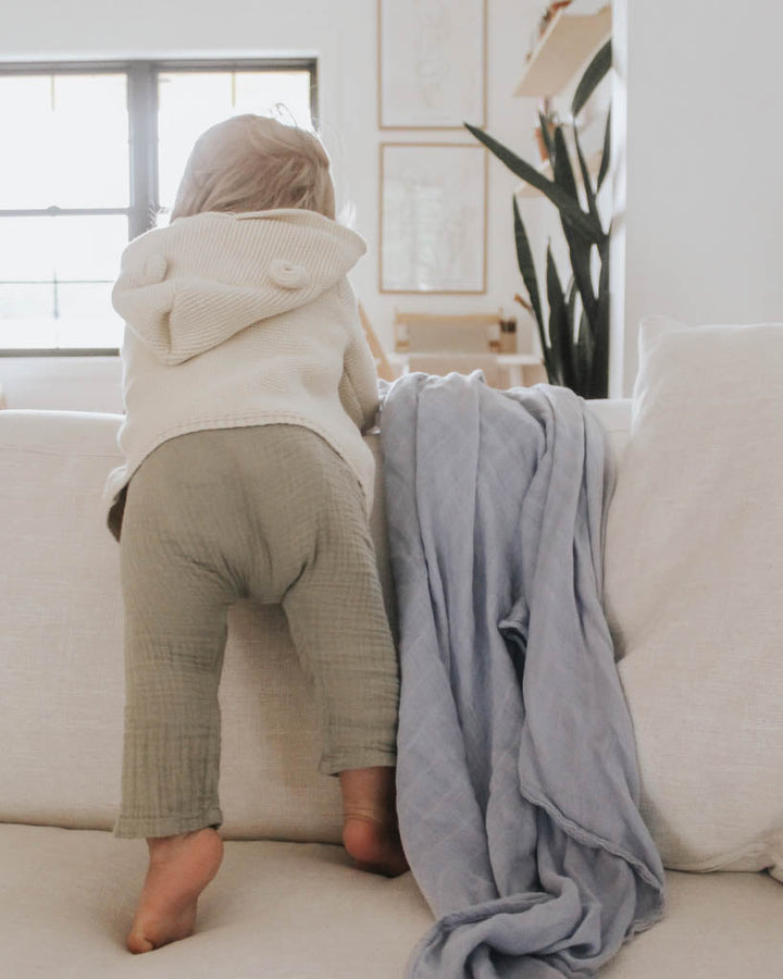 Little Unicorn Deluxe Muslin Swaddle Blanket | Lavender
