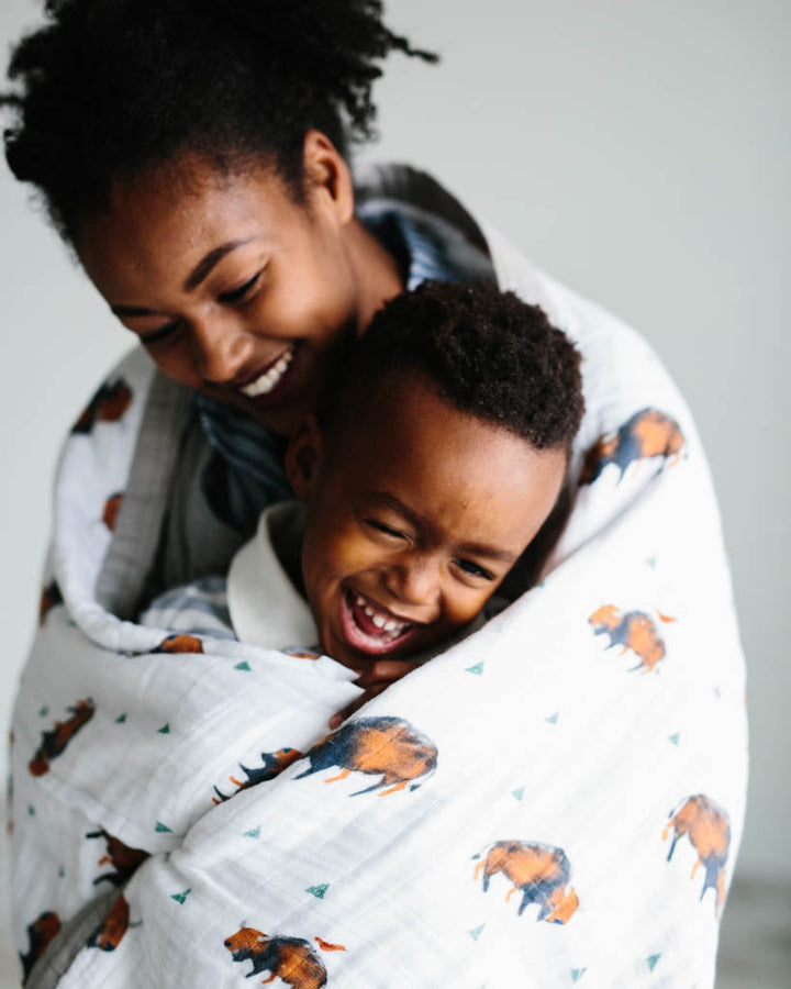 Little Unicorn Cotton Muslin Quilted Throw | Bison