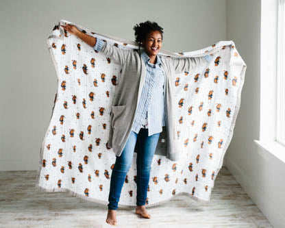 Little Unicorn Cotton Muslin Quilted Throw | Bison