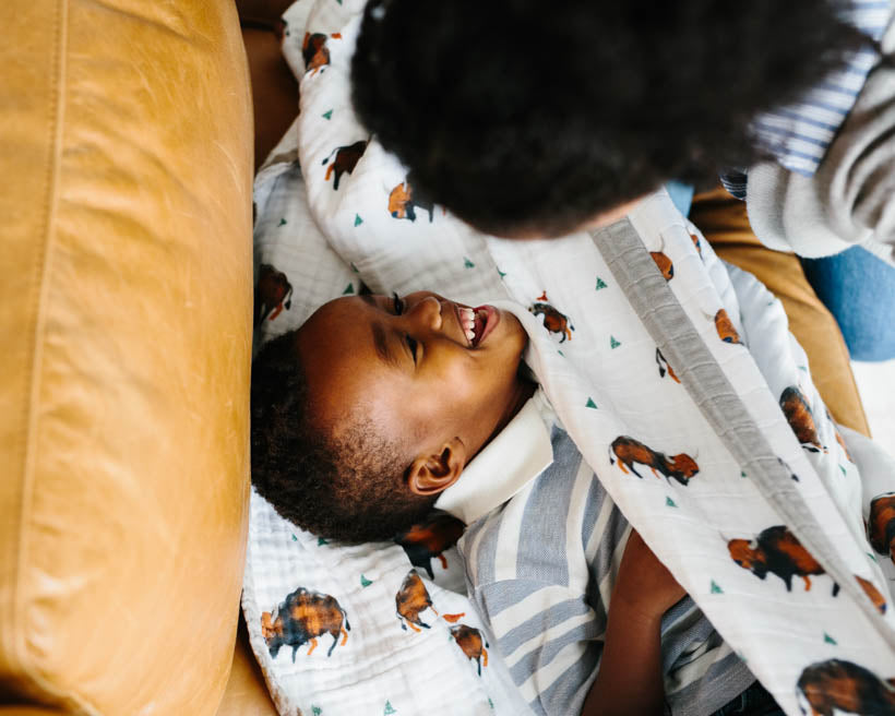 Little Unicorn Cotton Muslin Quilted Throw | Bison