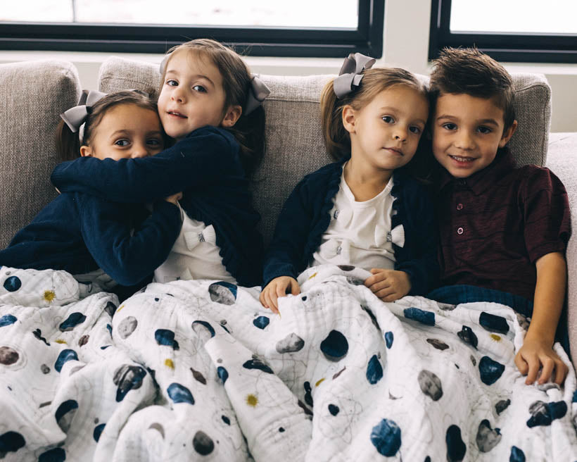 Little Unicorn Cotton Muslin Quilted Throw | Planetary