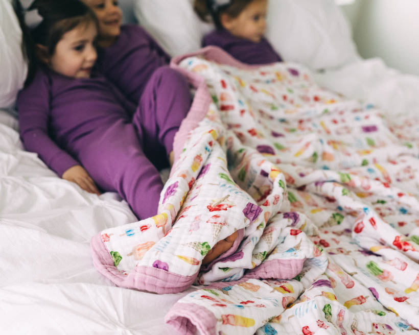 Little Unicorn Cotton Muslin Quilted Throw | Brain Freeze