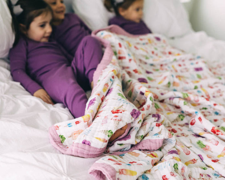 Little Unicorn Cotton Muslin Quilted Throw | Brain Freeze