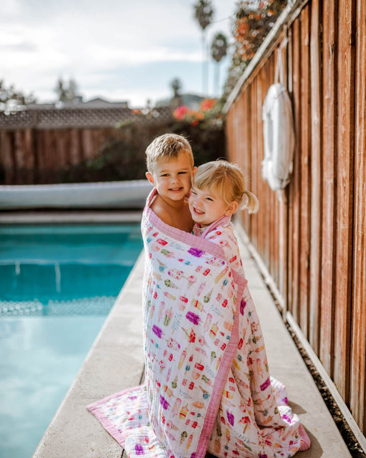 Little Unicorn Cotton Muslin Quilted Throw | Brain Freeze