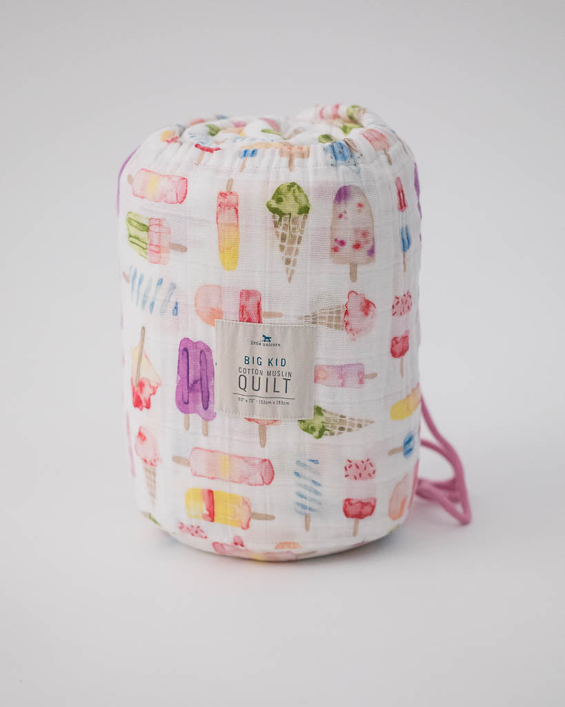 Little Unicorn Cotton Muslin Quilted Throw | Brain Freeze