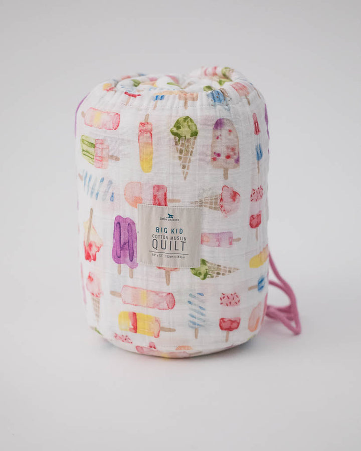 Little Unicorn Cotton Muslin Quilted Throw | Brain Freeze