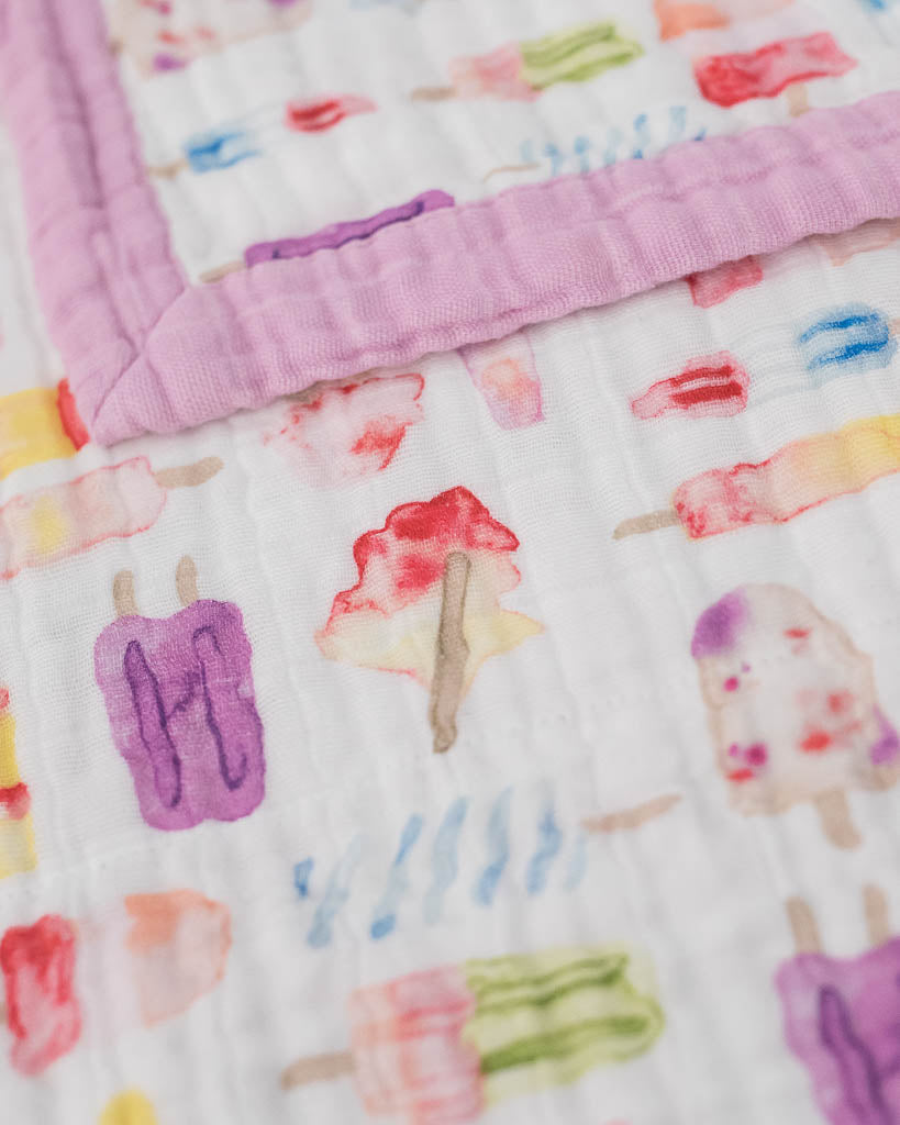 Little Unicorn Cotton Muslin Quilted Throw | Brain Freeze
