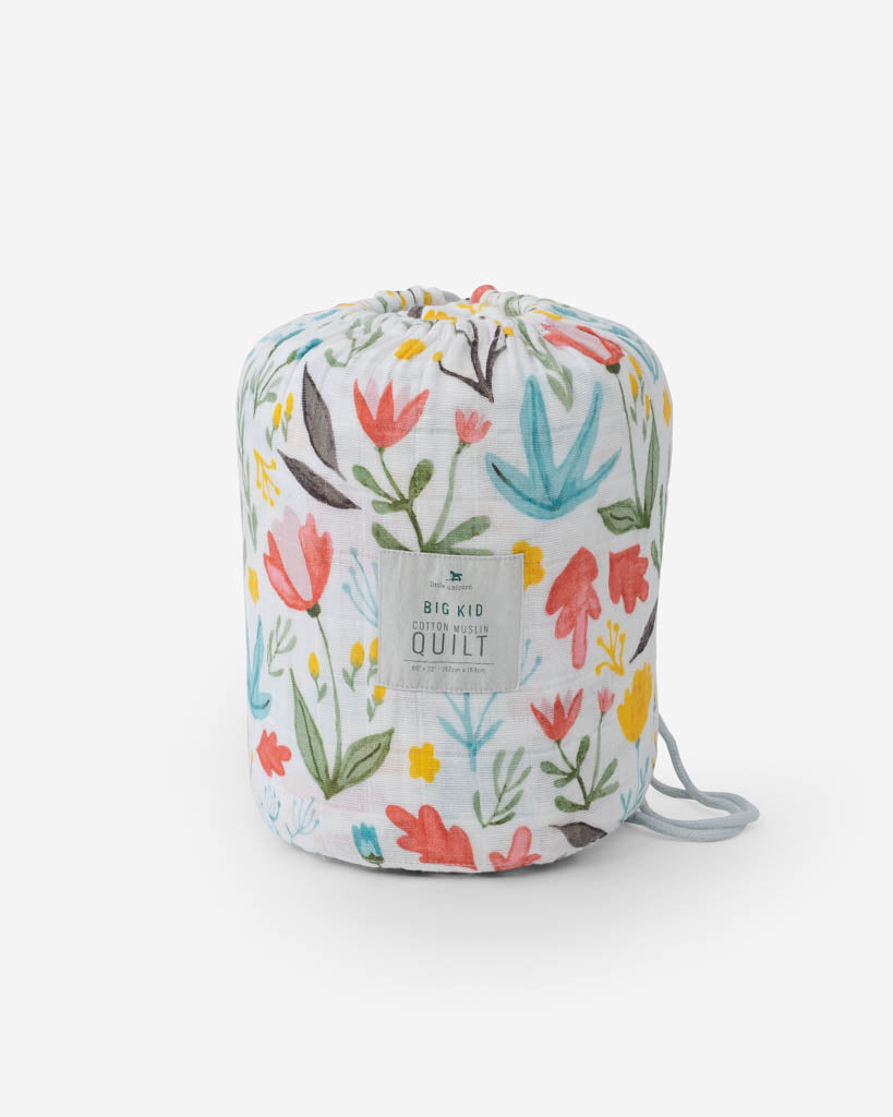 Little Unicorn Cotton Muslin Quilted Throw | Meadow