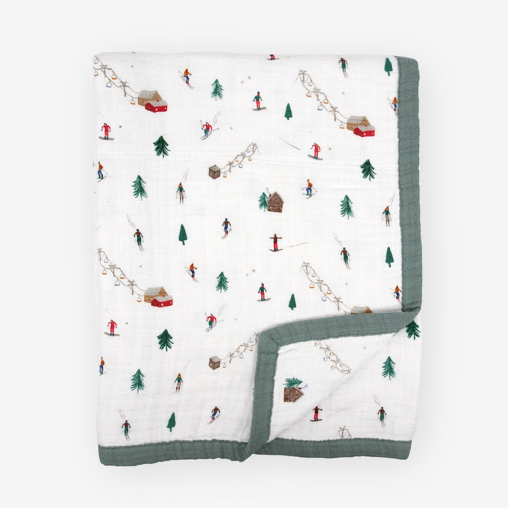 Little Unicorn Cotton Muslin Quilted Throw | Powder Party