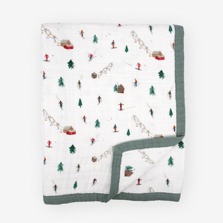 Little Unicorn Cotton Muslin Quilted Throw | Powder Party