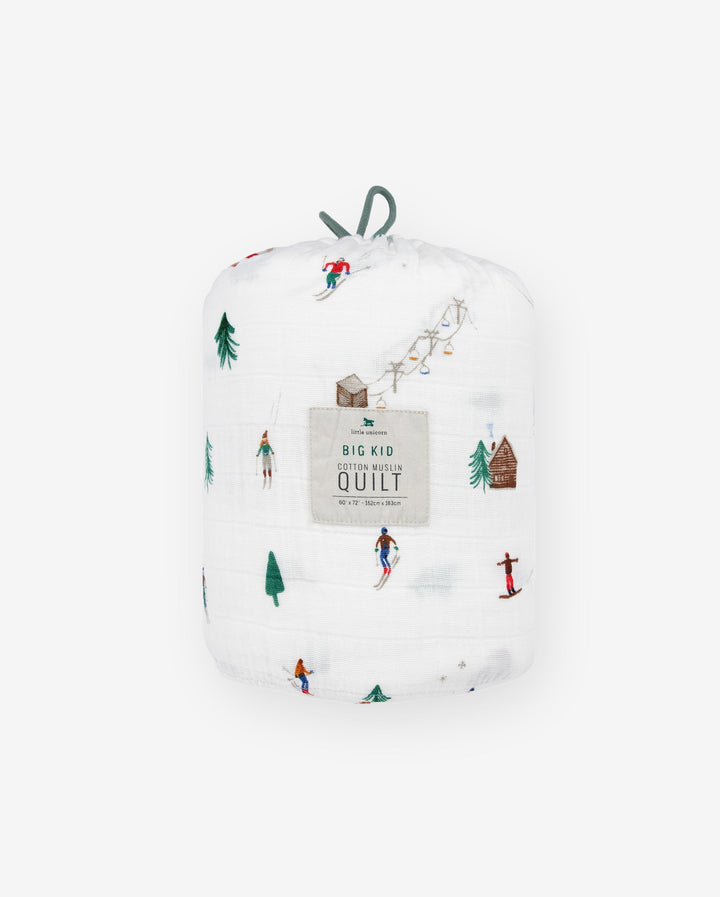Little Unicorn Cotton Muslin Quilted Throw | Powder Party