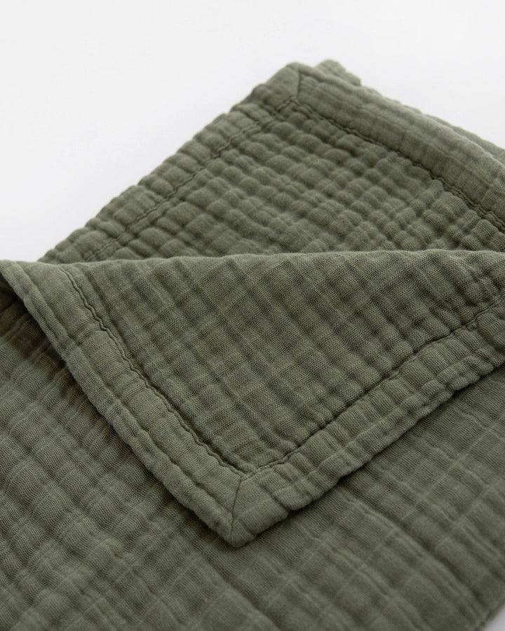 Little Unicorn Cotton Muslin Quilted Throw | Fern