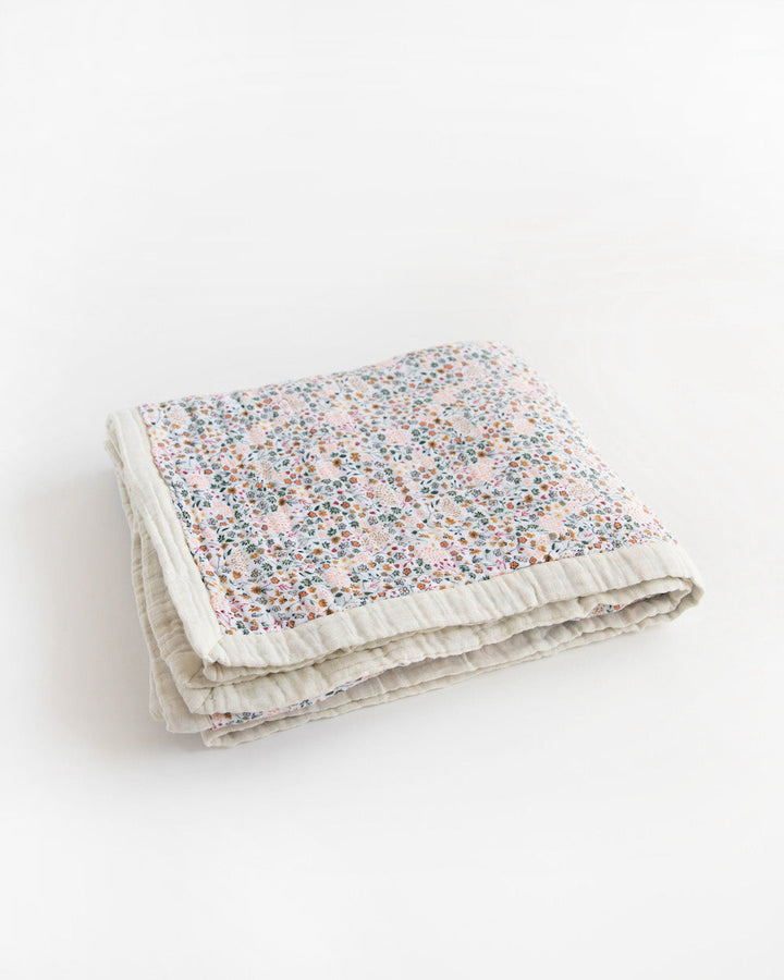 Little Unicorn Cotton Muslin Quilted Throw | Pressed Petals