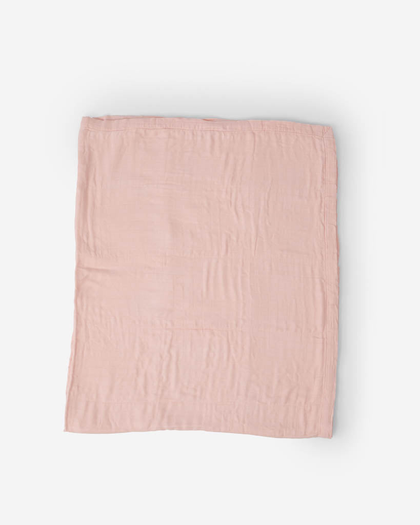 Little Unicorn Deluxe Muslin Quilted Throw | Blush