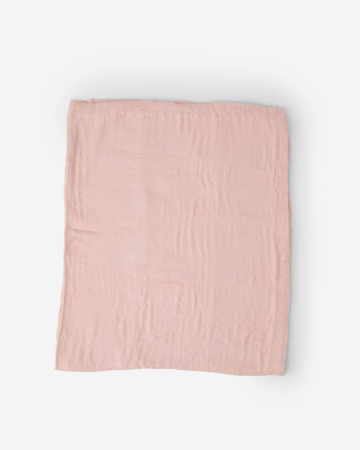 Little Unicorn Deluxe Muslin Quilted Throw | Blush
