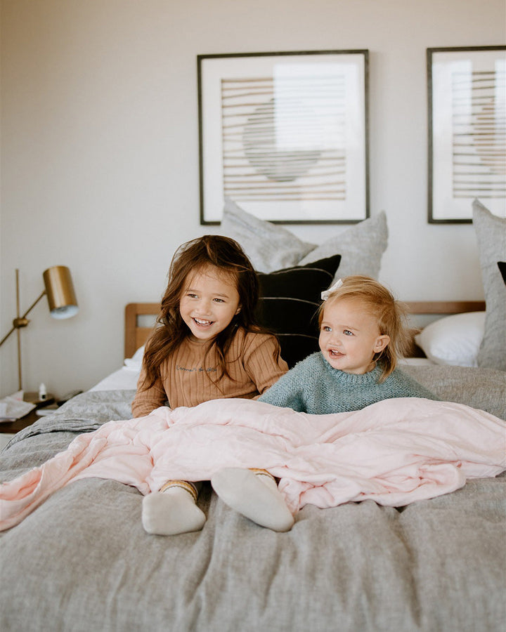 Little Unicorn Deluxe Muslin Quilted Throw | Blush