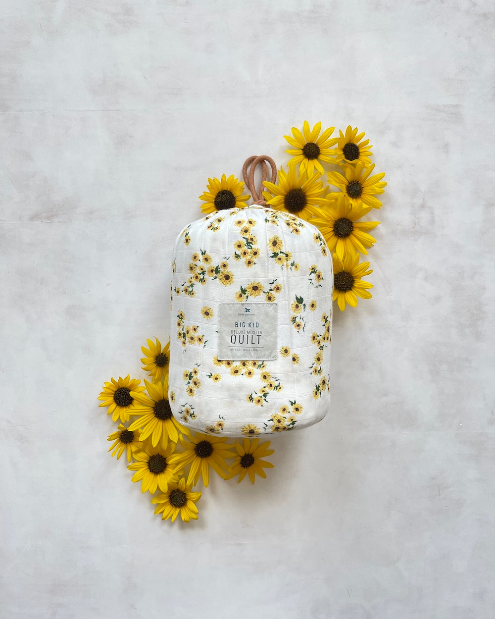 Little Unicorn Deluxe Muslin Quilted Throw | Ditsy Sunflower
