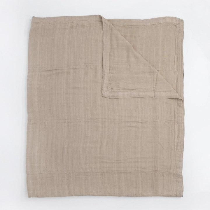 Little Unicorn Deluxe Muslin Quilted Throw | Oatmeal