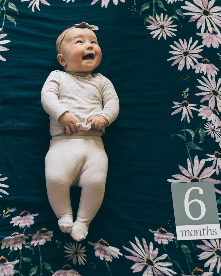 Little Unicorn Photo Blanket | Dark Coneflower