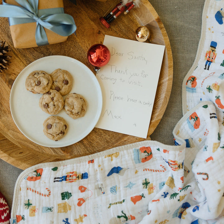 Little Unicorn Original Cotton Muslin Quilt | Christmas Time
