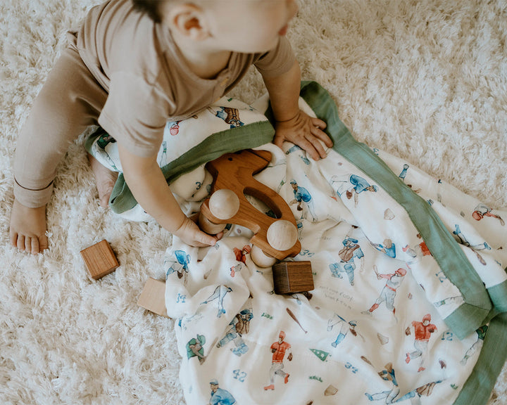 Little Unicorn Deluxe Muslin Baby Quilt | Home Run