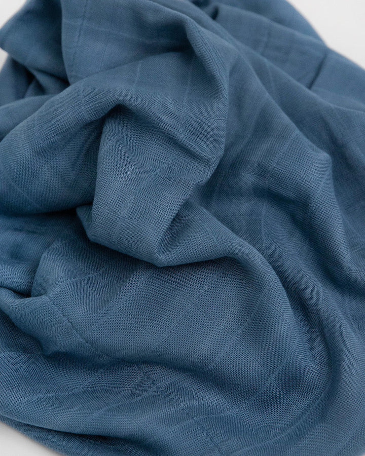 Little Unicorn Deluxe Muslin Baby Quilt | Blue Dusk