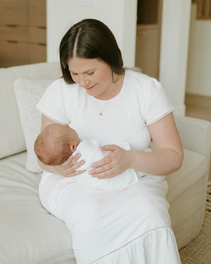 Little Unicorn Organic Cotton Muslin Swaddle Blanket 2 Pack | White