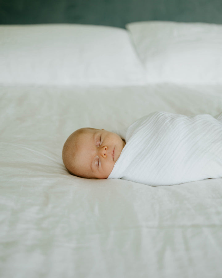Little Unicorn Organic Cotton Muslin Swaddle Blanket 2 Pack | White