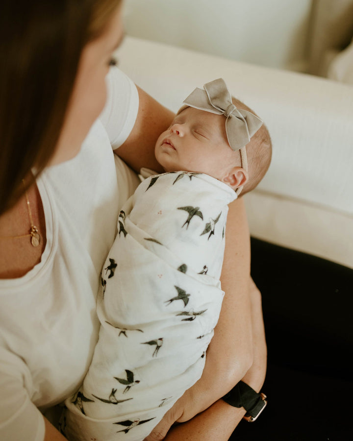 Little Unicorn Organic Cotton Muslin Swaddle Blanket 2 Pack | Swallows