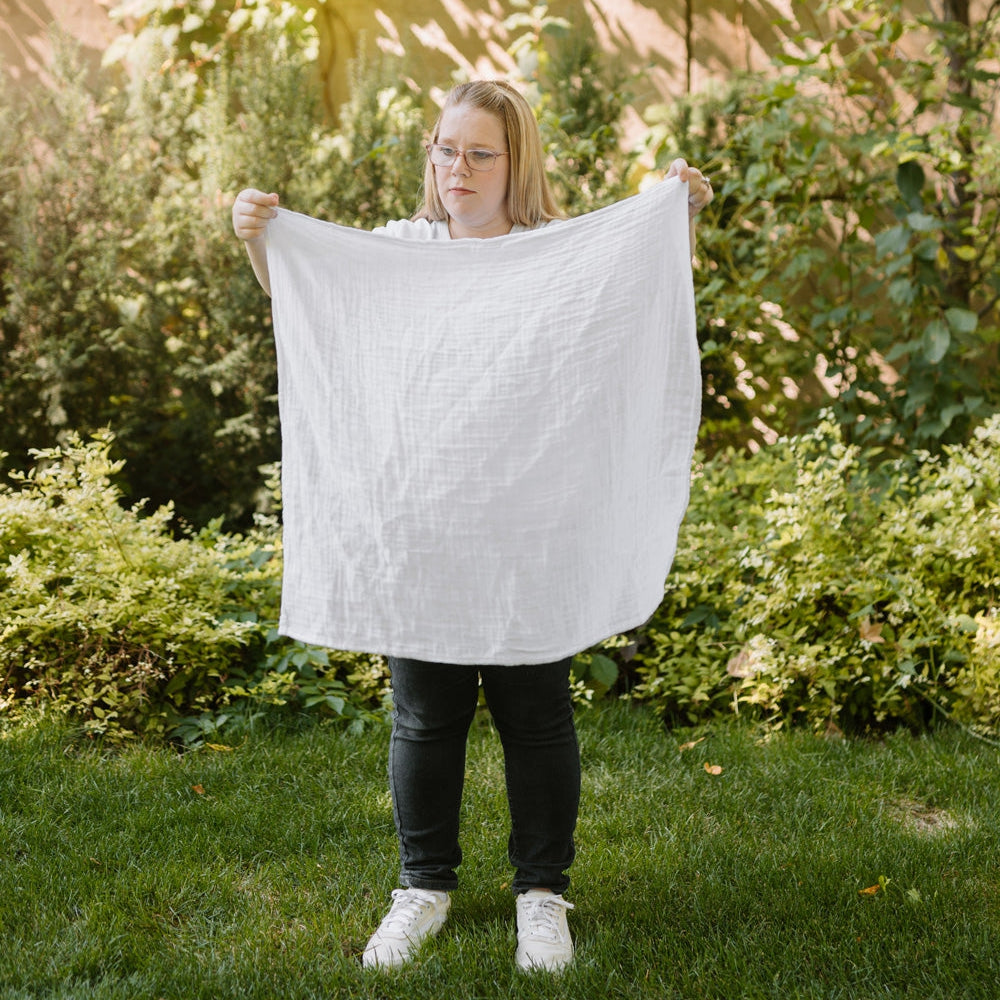 Little Unicorn Cotton Muslin Squares 4 Pack | White