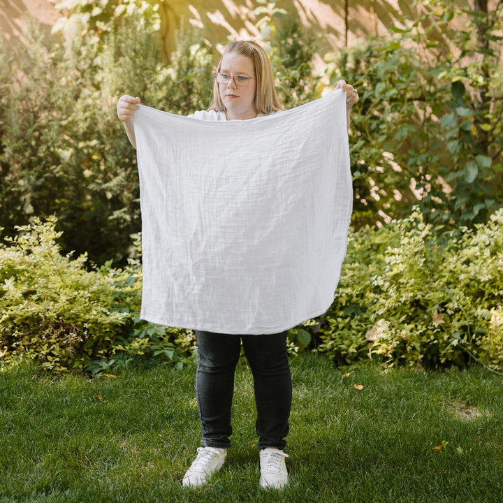 Little Unicorn Cotton Muslin Squares 4 Pack | White