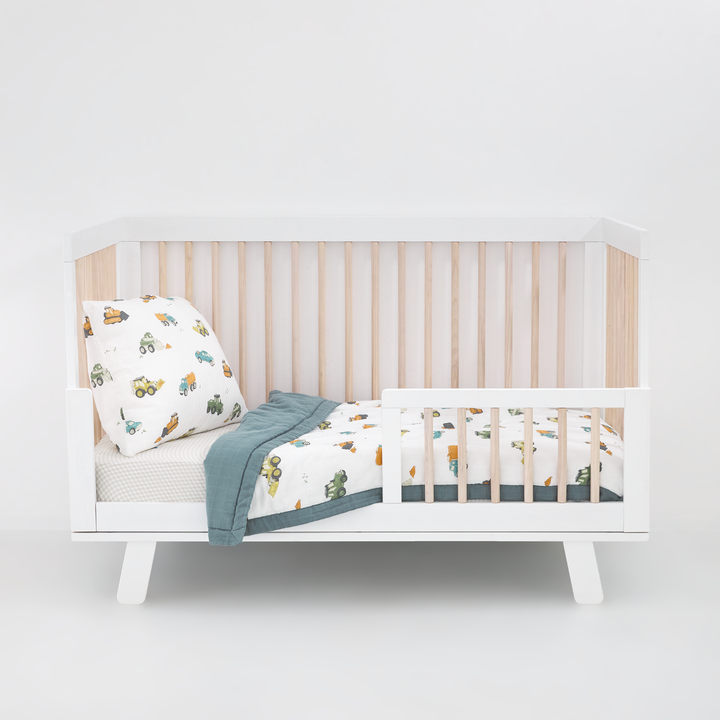 Little Unicorn Cotton Muslin Toddler Comforter | Work Trucks