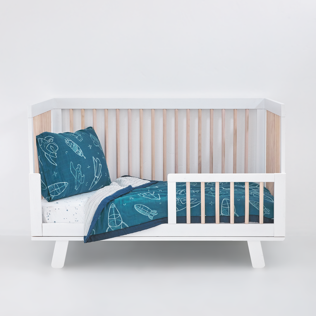 Little Unicorn Cotton Muslin Toddler Comforter | Blast Off