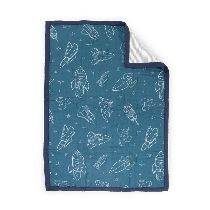 Little Unicorn Cotton Muslin Toddler Bedding 3 Piece Set | Blast Off