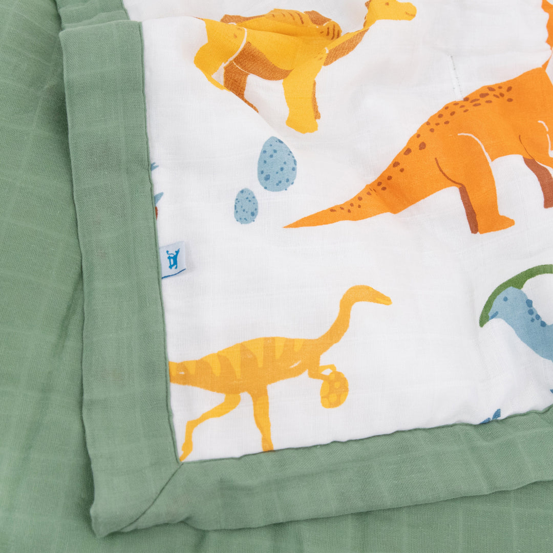 Little Unicorn Cotton Muslin Toddler Comforter | Dino Names