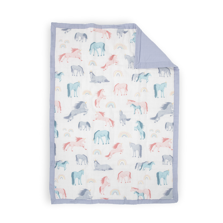 Little Unicorn Cotton Muslin Toddler Bedding 3 Piece Set | Unicorns
