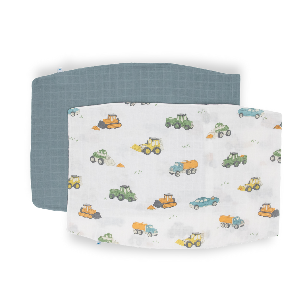 Little Unicorn Cotton Muslin Pillowcase 2-Pack | Work Trucks