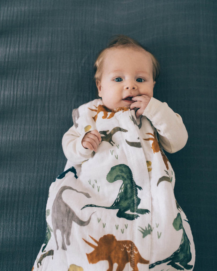 Little Unicorn Cotton Muslin Sleep Bag | Dino Friends