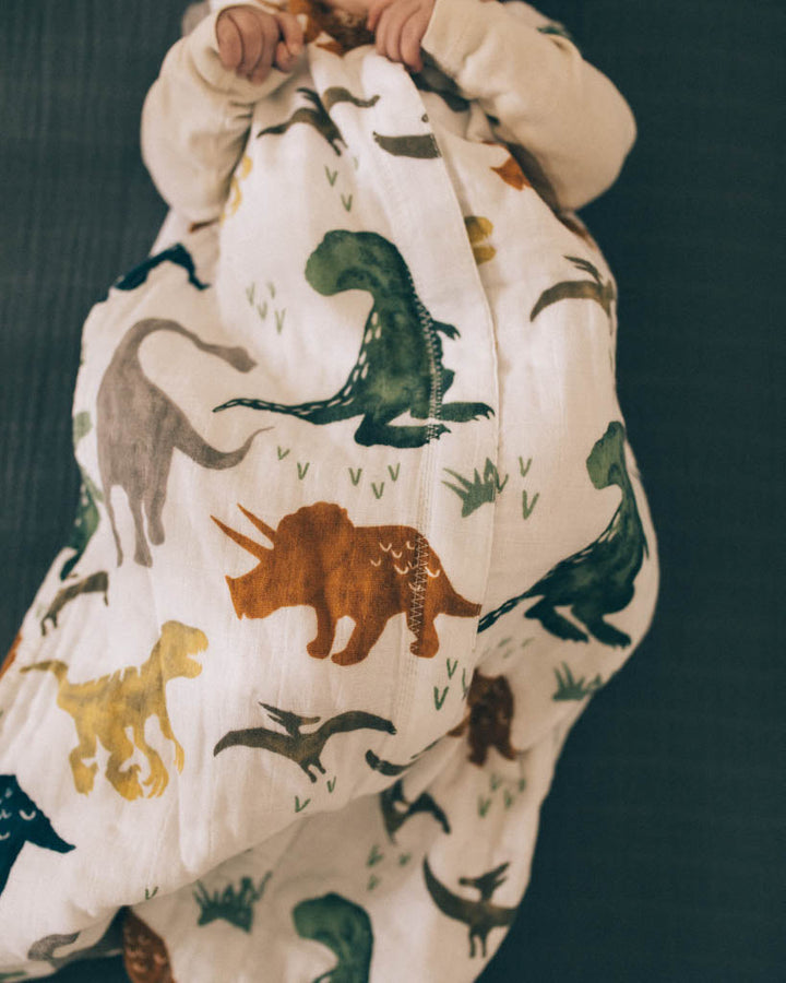 Little Unicorn Cotton Muslin Sleep Bag | Dino Friends
